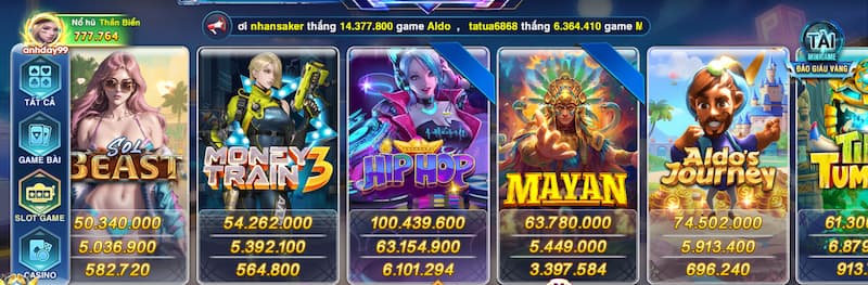 Kho game quay hũ đổi thưởng tại Sum Vip 