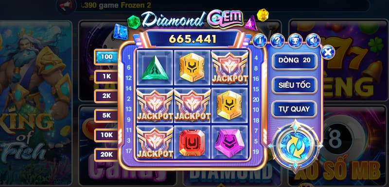 Gem diamond Sumvip - Săn kim cương đổi thưởng siêu tốc 2 Minigame gem diamond Sumvip
